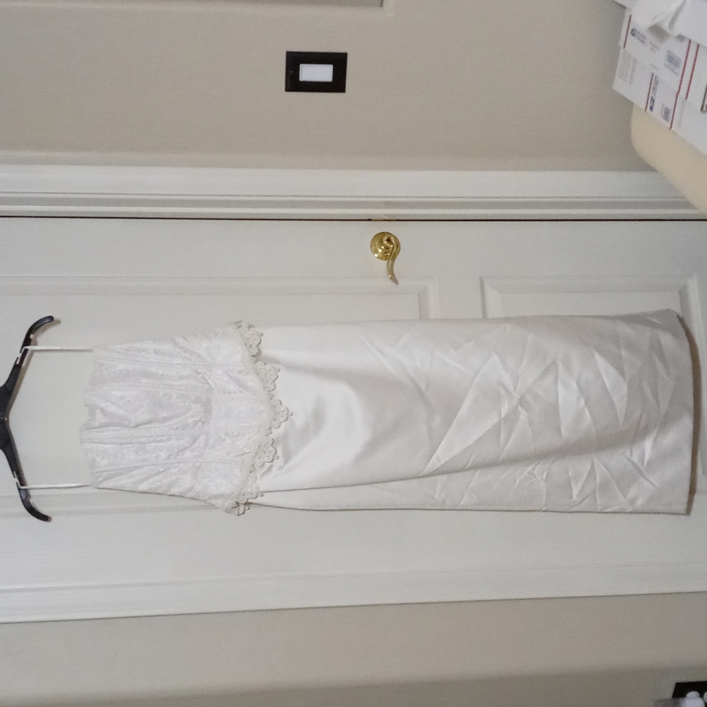 White evening gown